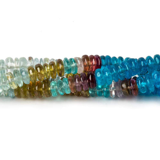 4mm Multi Gemstone Plain Rondelle Beads 18 inch 250 pieces