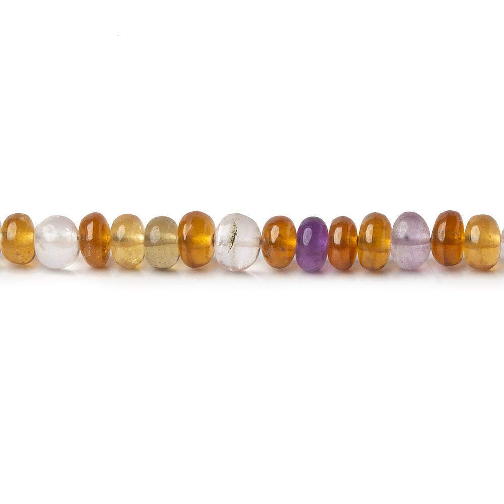 4mm Multi Quartz Plain Rondelle Beads 16 inch 151 beads