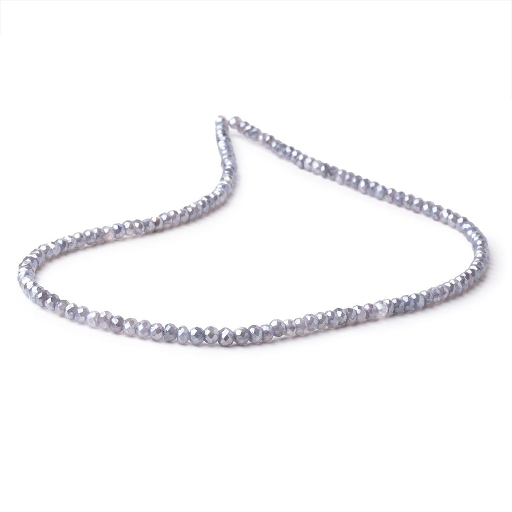 4mm Mystic Grey Moonstone Faceted Rondelle Beads 16 inch 133 pieces