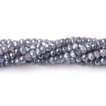 4mm Mystic Grey Moonstone Faceted Rondelle Beads 16 inch 133 pieces