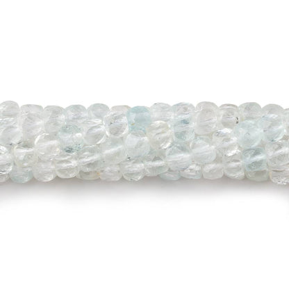4mm Natural Topaz Micro Faceted Cube Beads 12 inch 70 pieces