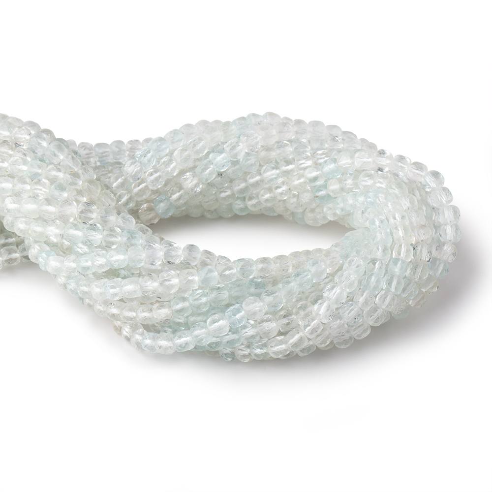 4mm Natural Topaz Micro Faceted Cube Beads 12 inch 70 pieces