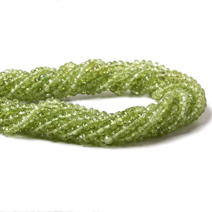 4mm Peridot Faceted Rondelle 14 inch 150 pieces