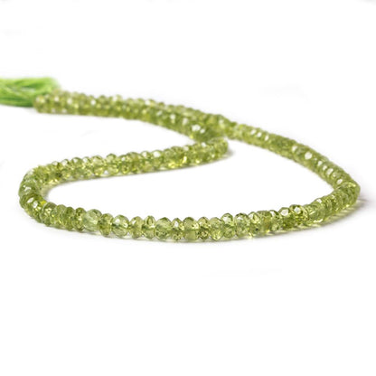 4mm Peridot Faceted Rondelle Beads 13 inch 120 pieces