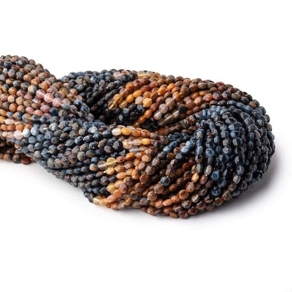 4mm Pietersite Checkerboard Calibrated Faceted Coins 12 inch 80 beads A