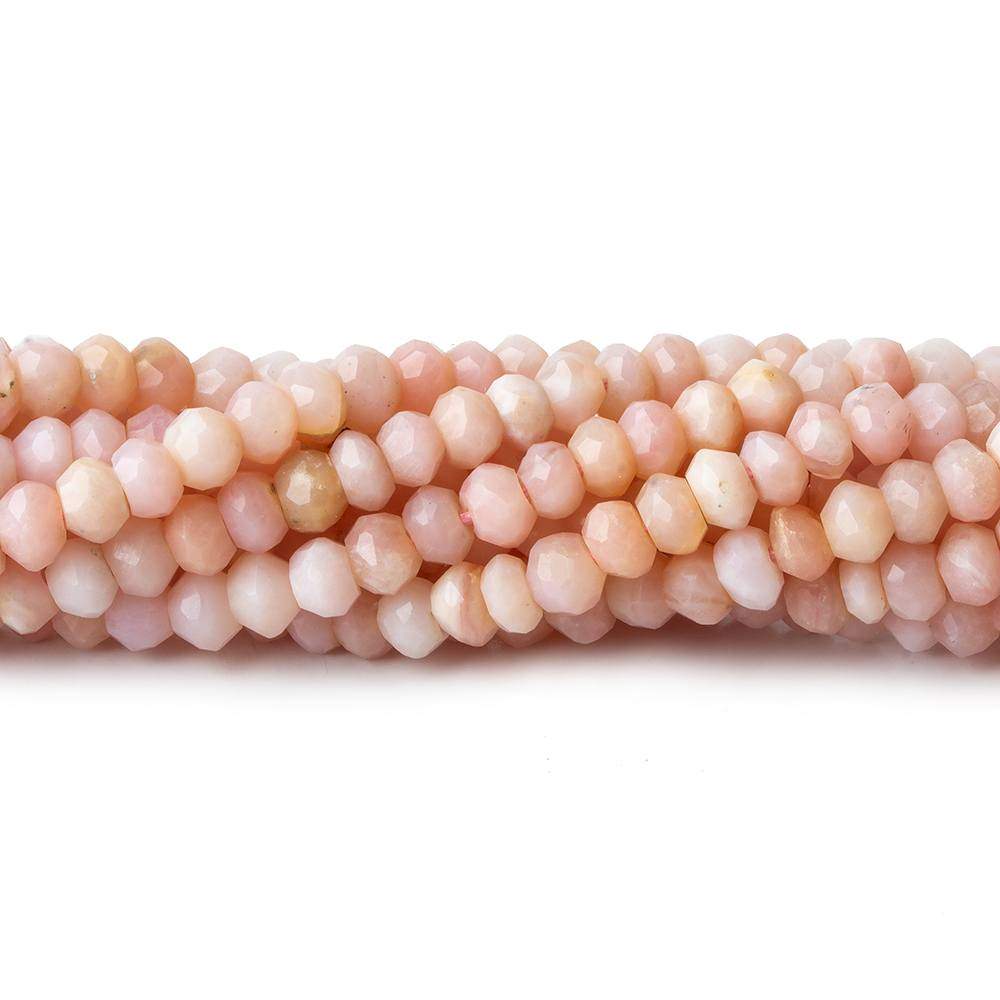 4mm Pink Peruvian Opal faceted rondelle beads 13 inch 125 pieces