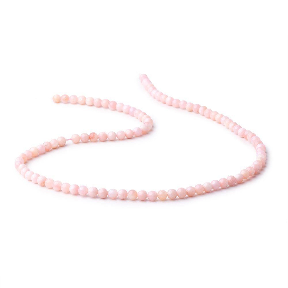 4mm Pink Peruvian Opal Plain Round Beads 16 inch 100 pieces