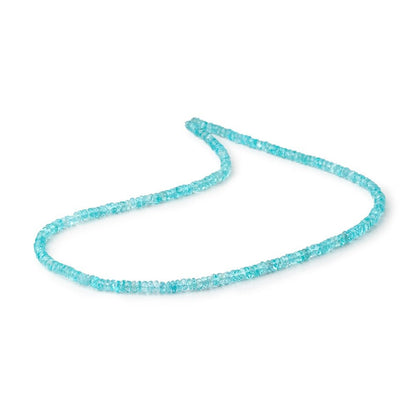 4mm Pool Blue Apatite Faceted Rondelle Beads 18 inch 220 pieces