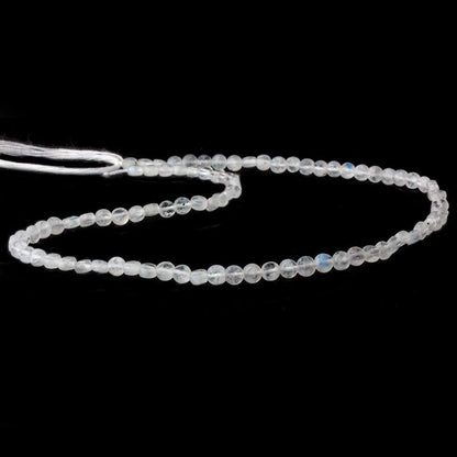 4mm Rainbow Moonstone checkerboard calibrated faceted coins 12.5 inch 85 beads AAA