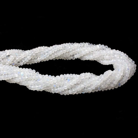 4mm Rainbow Moonstone Faceted Rondelle Beads 14 inch 110 pieces