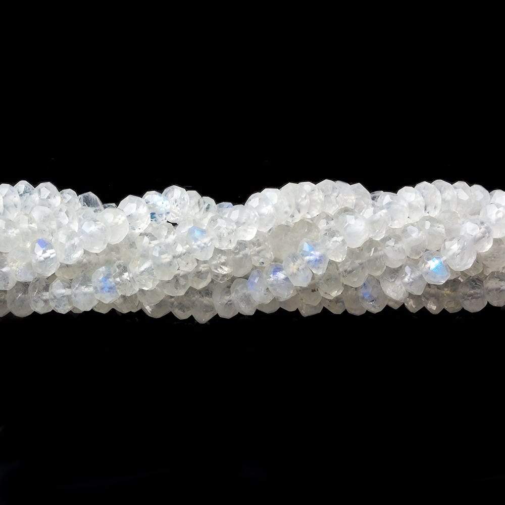 4mm Rainbow Moonstone Faceted Rondelle Beads 14 inch 110 pieces