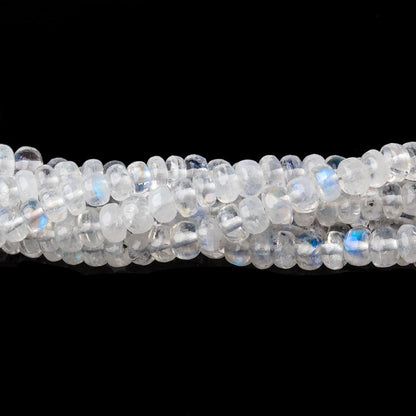 4mm Rainbow Moonstone Plain Rondelle Beads 16 inch 142 pieces AA