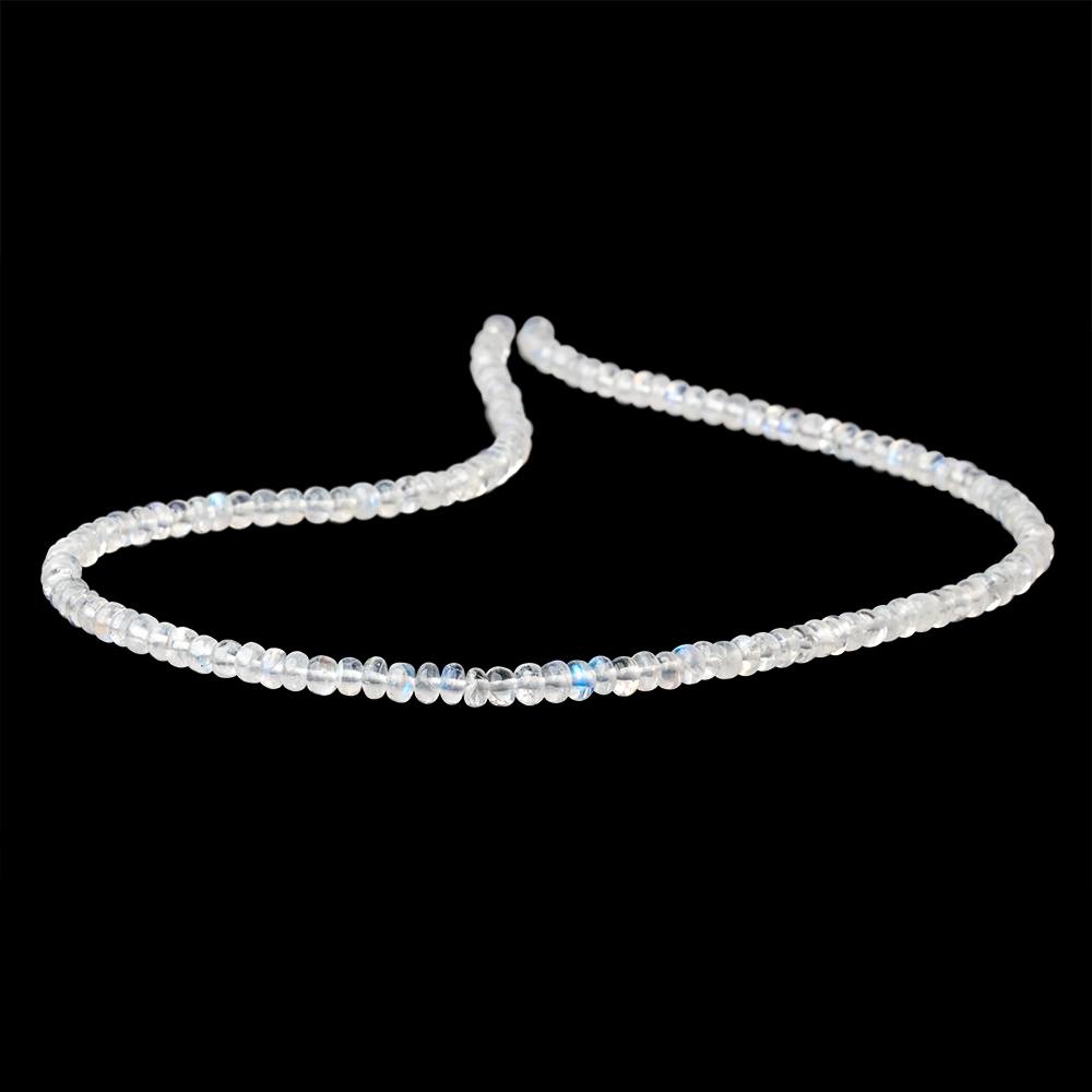 4mm Rainbow Moonstone Plain Rondelle Beads 16 inch 142 pieces AA