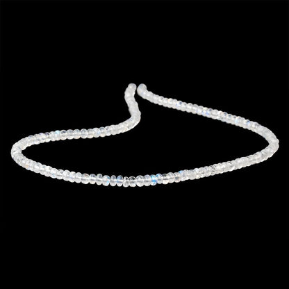 4mm Rainbow Moonstone Plain Rondelle Beads 16 inch 142 pieces AA