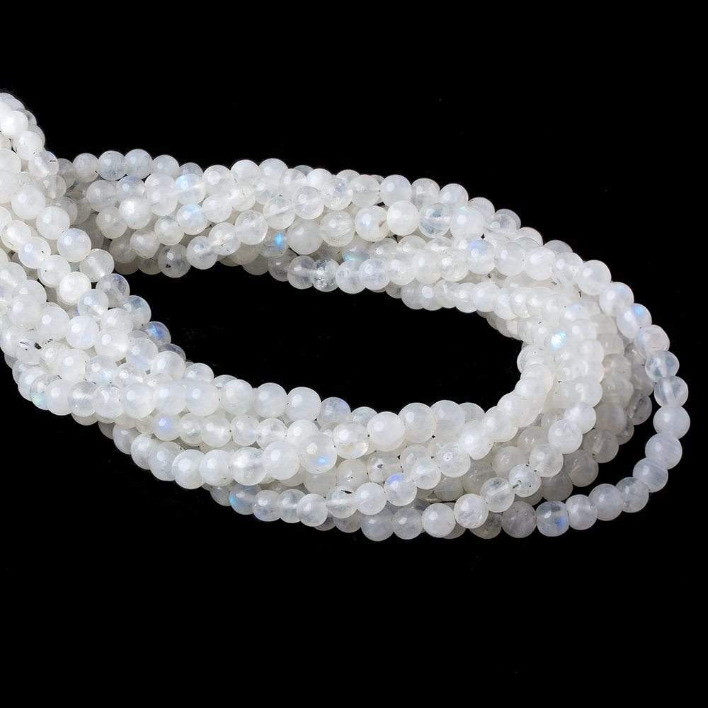 3mm Rainbow Moonstone Plain Round Beads 15 inches 114 beads