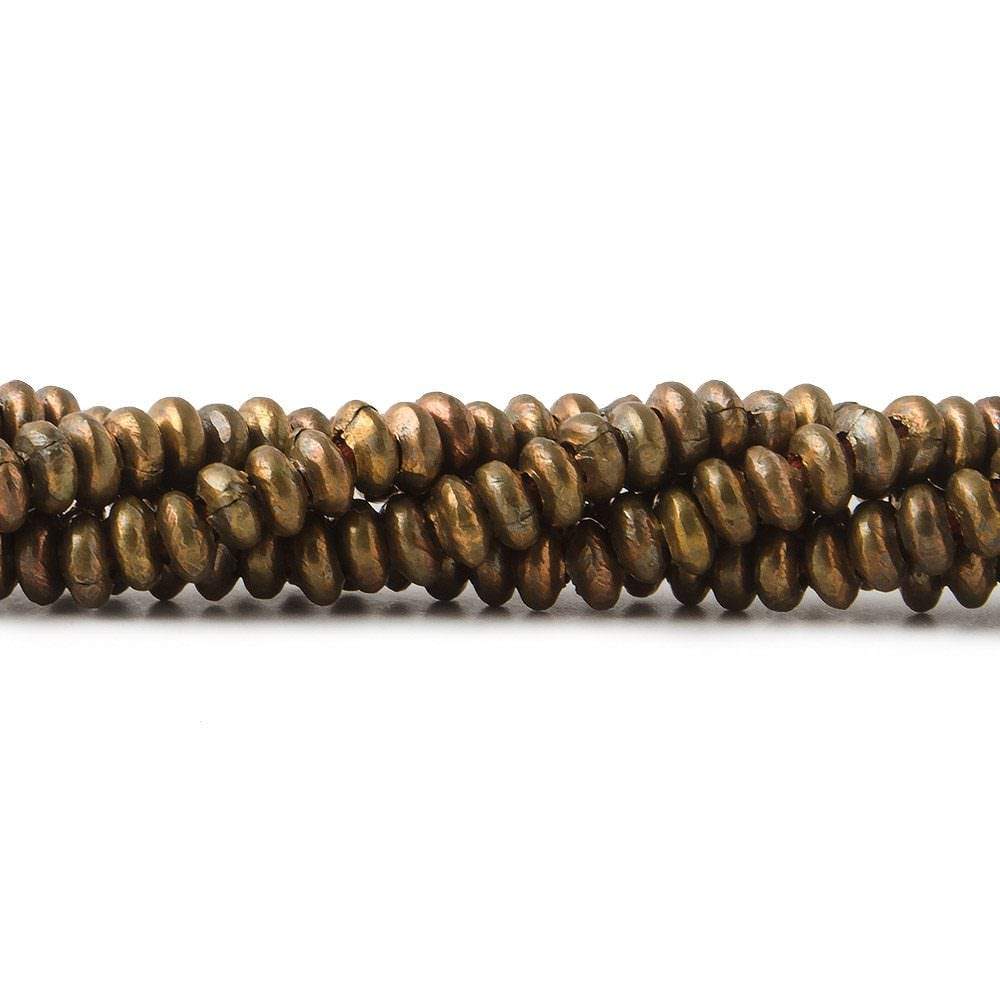 4mm Raw Copper Rondelle Beads 8 inch 89 beads