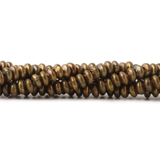 4mm Raw Copper Rondelle Beads 8 inch 89 beads
