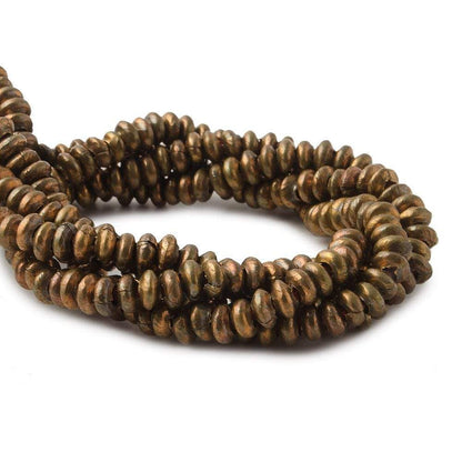 4mm Raw Copper Rondelle Beads 8 inch 89 beads