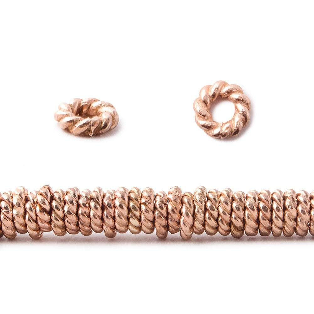 4mm Rose Gold Plated Copper Jumpring 8 inch 175 pcs