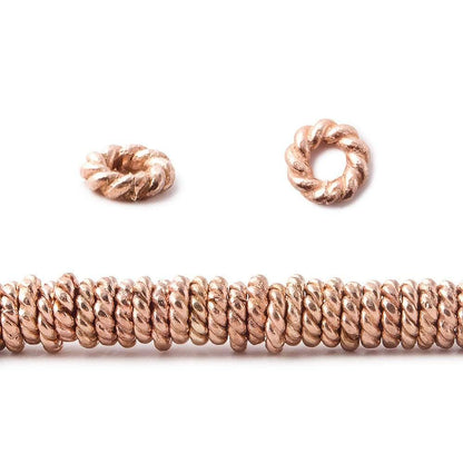 4mm Rose Gold Plated Copper Jumpring 8 inch 175 pcs