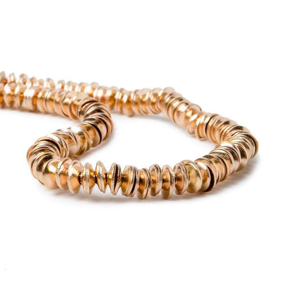 4mm Rose Gold plated Copper plain Bead Cap 8 inch 228 pieces