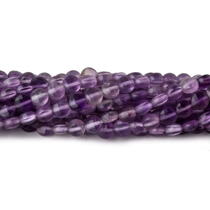 4mm Shaded Amethyst checkerboard calibrated faceted coins 12.5 inch 85 beads AAA