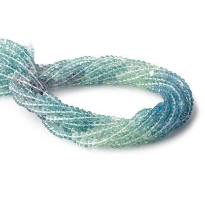 4mm Shaded Fluorite Plain Rondelle Beads 12.75 inch 113 pieces