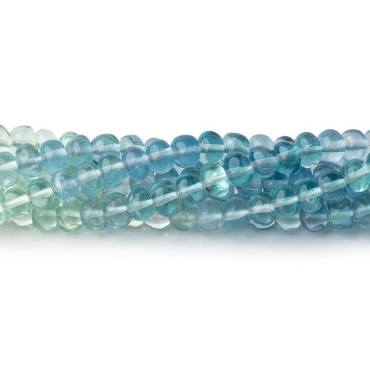 4mm Shaded Fluorite Plain Rondelle Beads 12.75 inch 113 pieces