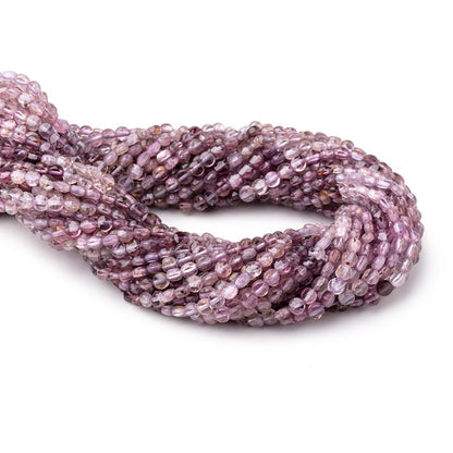 4mm Shaded Purple Spinel Checkerboard Faceted Calibrated Coins 12.5 inch 86 Beads AA