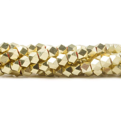 4mm Shiny Faceted Nugget Beads 8 inch 47 pieces