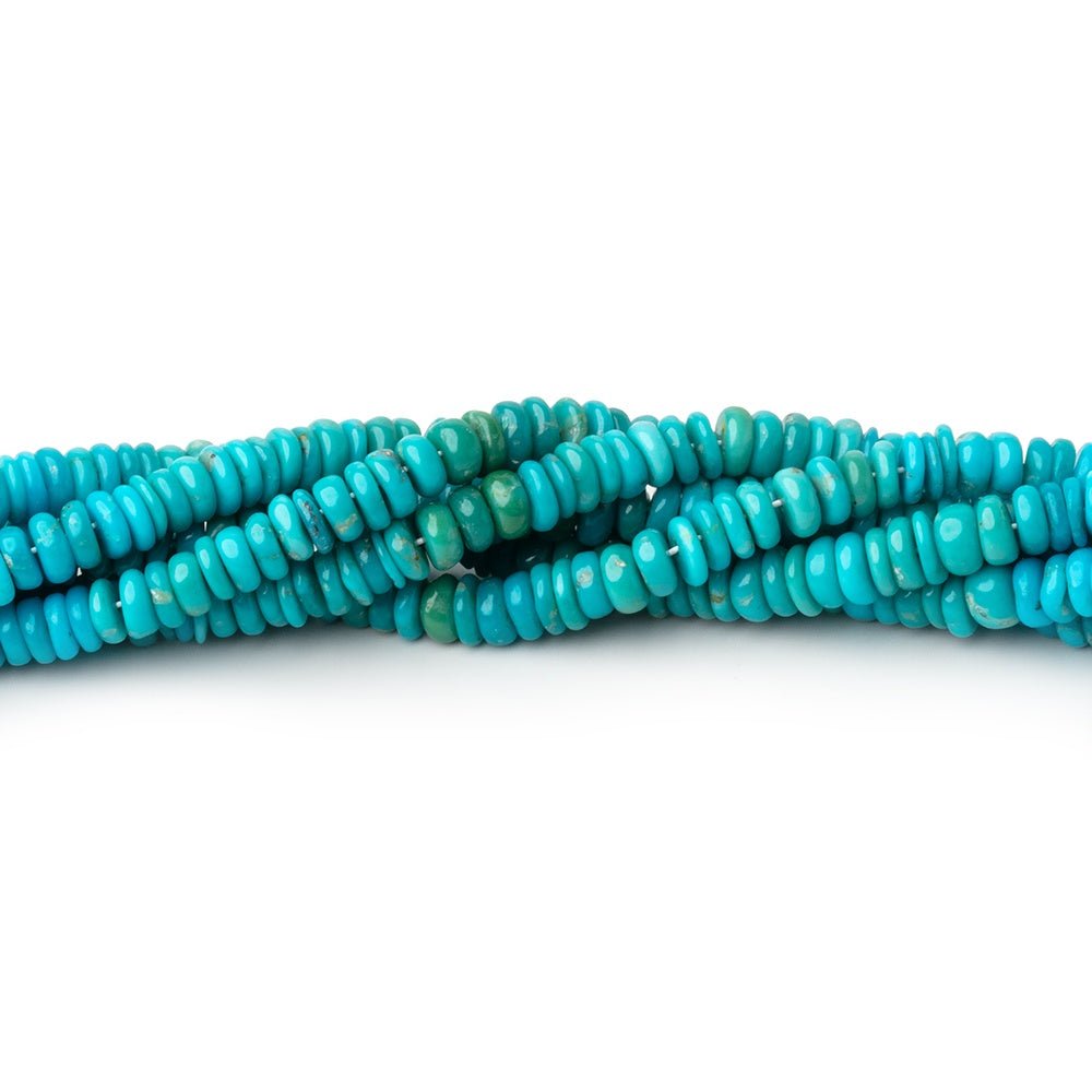4mm Sleeping Beauty Turquoise Plain Heishi Beads 16 inch 296 pieces AA