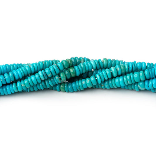 4mm Sleeping Beauty Turquoise Plain Heishi Beads 16 inch 296 pieces AA