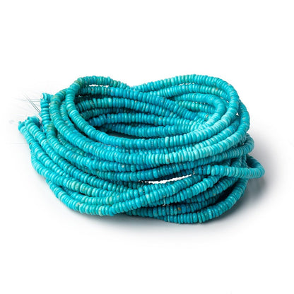 4mm Sleeping Beauty Turquoise Plain Heishi Beads 16 inch 296 pieces AA