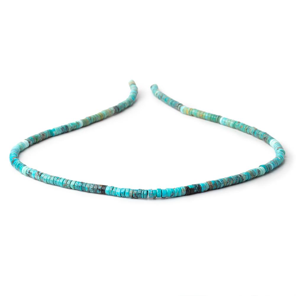 4mm Sleeping Beauty Turquoise Plain Heishi Beads 18 inch 250 pieces
