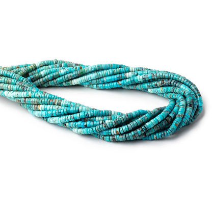 4mm Sleeping Beauty Turquoise Plain Heishi Beads 18 inch 250 pieces