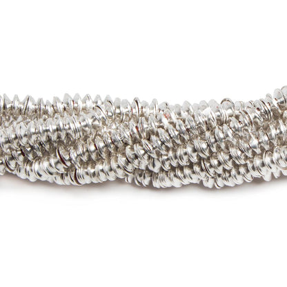 4mm Sterling Silver plated polished Bead Cap 8 inch 232 pieces