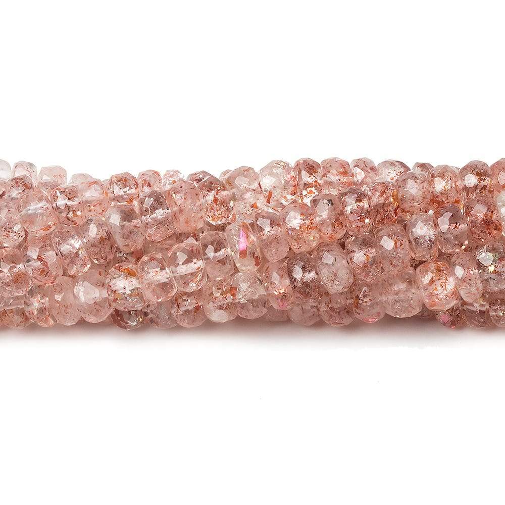 4mm Strawberry Quartz Faceted Rondelle 16 inch 164 pieces AA