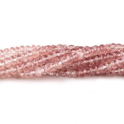 4mm Strawberry Quartz Faceted Rondelle Beads 16 inch 166 pieces