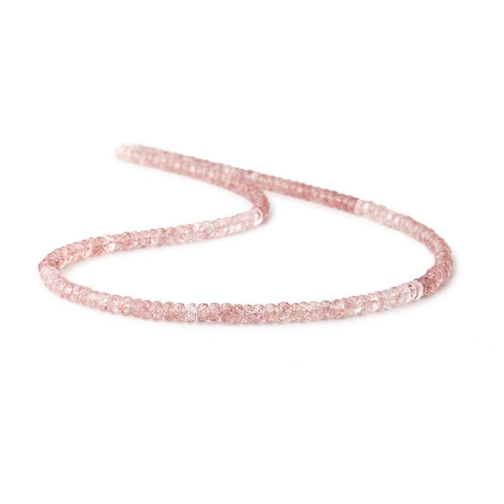 4mm Strawberry Quartz Faceted Rondelle Beads 16 inch 166 pieces
