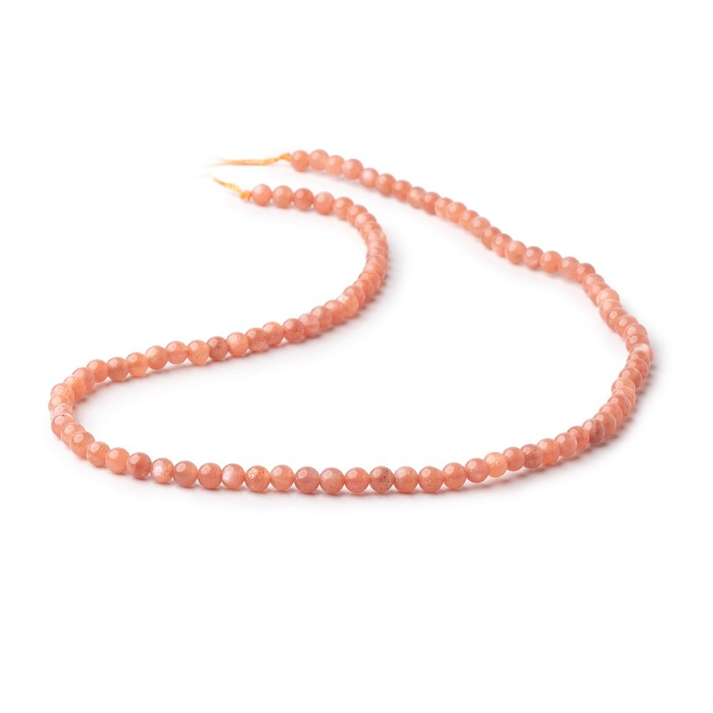 4mm Sunstone Plain Round Beads 16 inch 100 pieces