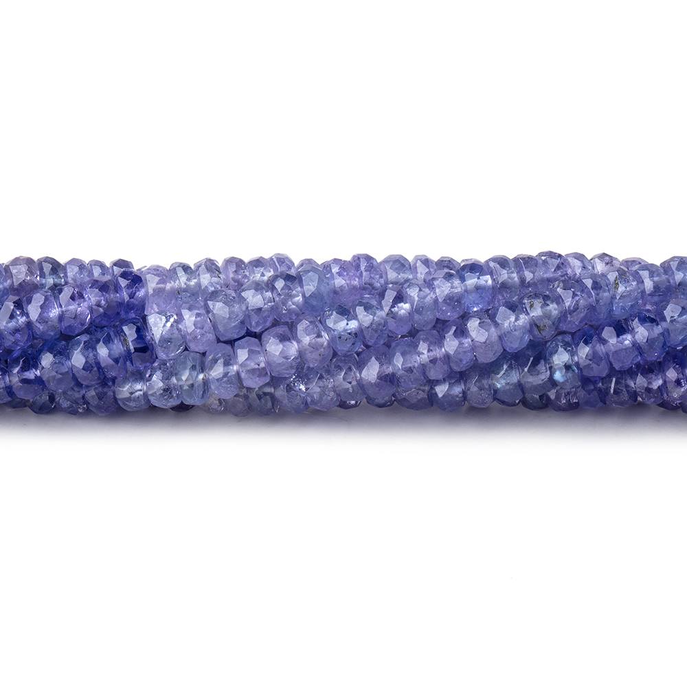 4mm Tanzanite Faceted Rondelle Beads 16 inch 190 pieces