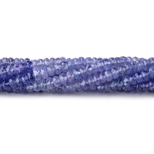 4mm Tanzanite Faceted Rondelle Beads 16 inch 190 pieces