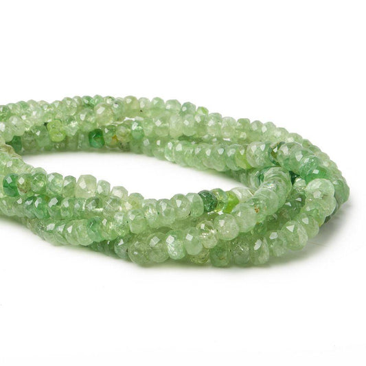 4mm Tsavorite Garnet Beads Faceted Rondelle 17.5 inch 171 pieces