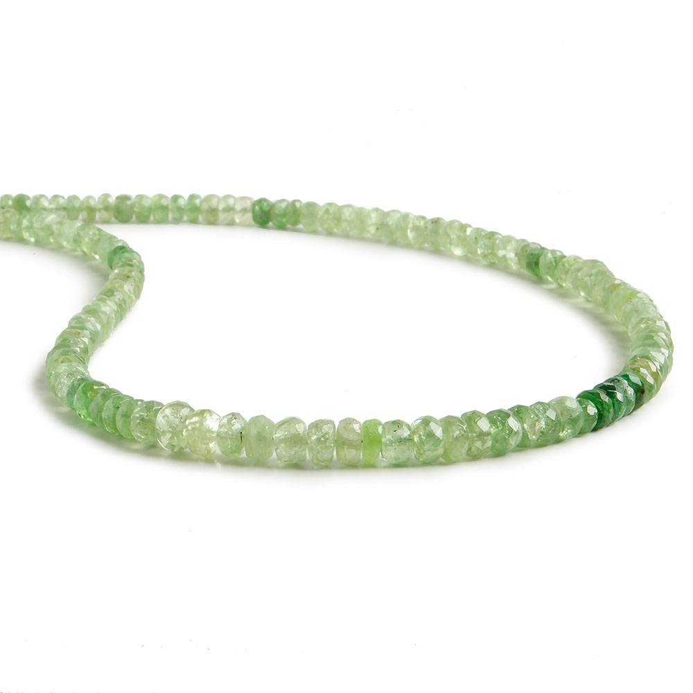 4mm Tsavorite Garnet Beads Faceted Rondelle 17.5 inch 171 pieces