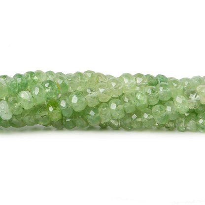 4mm Tsavorite Garnet Beads Faceted Rondelle 17.5 inch 171 pieces