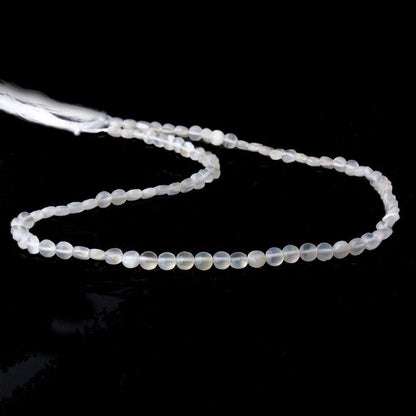 4mm White Moonstone checkerboard calibrated faceted coins 12.5 inch 85 beads AAA