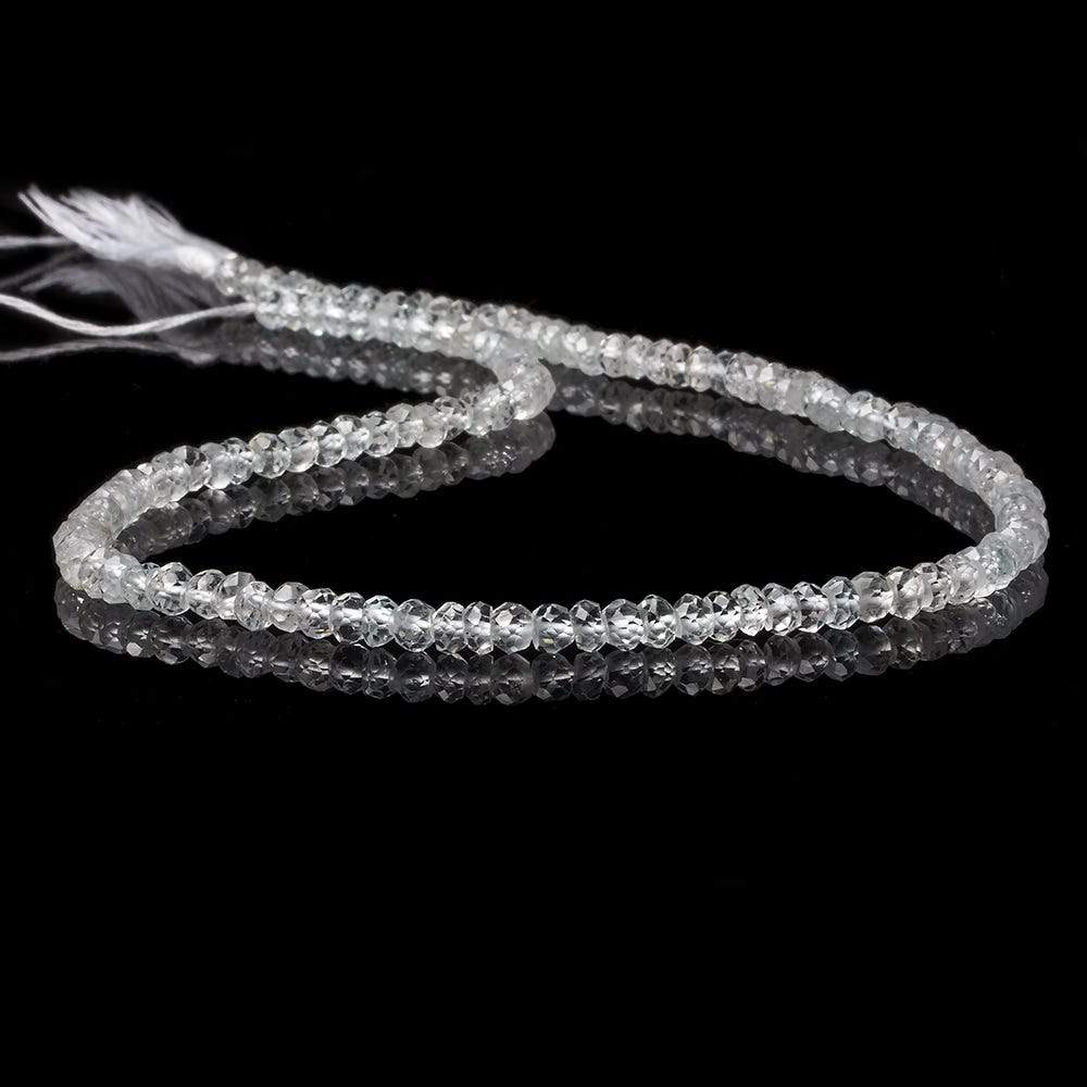 4mm White Topaz Faceted Rondelle Beads 13 inch 107 pieces