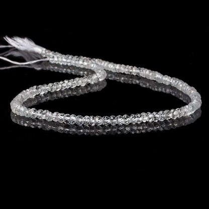 4mm White Topaz Faceted Rondelle Beads 13 inch 107 pieces