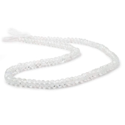 4mm White Topaz Faceted Rondelle Beads 13 inch 115 pieces