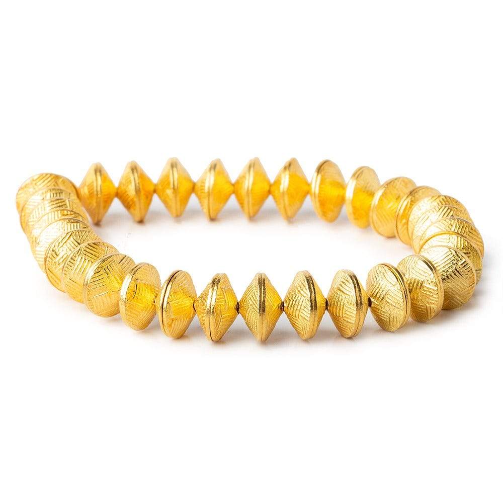 4x10mm 22kt Gold Plated Copper Bead Cap 8 inch 62 pieces